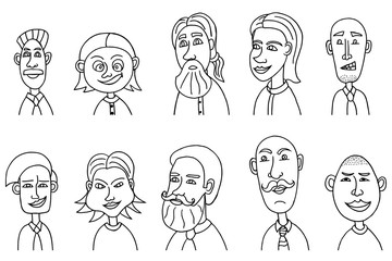 Sketch people icons