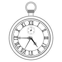 Pocket watch with roman numerals