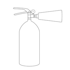 Fire extinguisher. Outline drawing icon