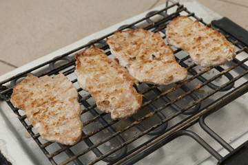 meat on grill