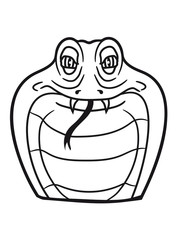 face head cobra comic cartoon angry dangerous toxic