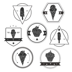 Collection of ice cream labels