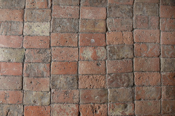 Obraz premium Floor of red old brick