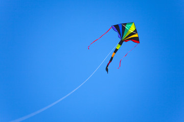 kite flying in blue sky
