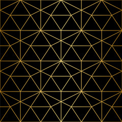 Golden texture.Seamless geometric pattern.