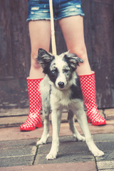 Mädchen mit Hund