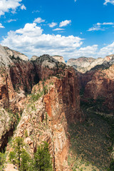 Fototapeta premium View of Zion National Park from top of Angel’s Landing, Utah, USA