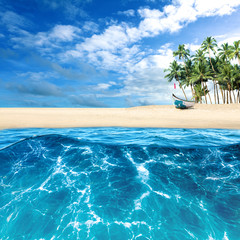 Tropical island beach