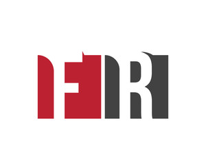 Obraz premium FR red square letter logo for restaurant, research, resource, reality, real estate