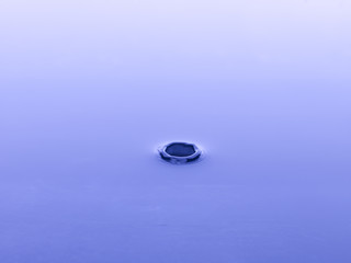 hole on blue water