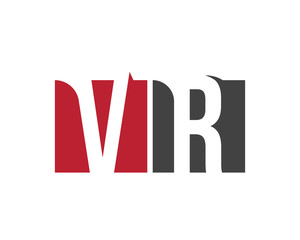VR red square letter logo for restaurant, research, resource, reality, real estate