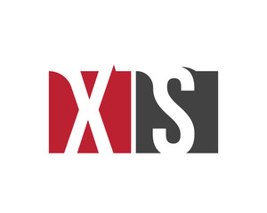 XS red square letter logo for system, store, service, solution, studio