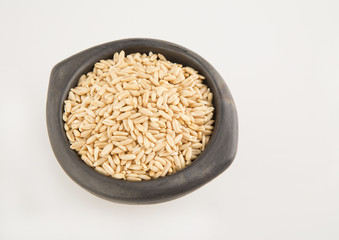 Grain of oats isolated on a white background