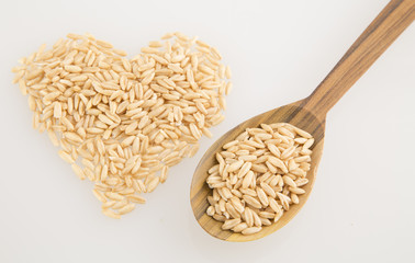 Grain of oats isolated on a white background