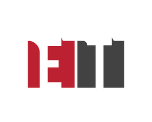 ET red square letter logo for technology, travel, training, team, tour