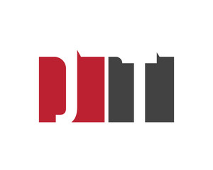 JT red square letter logo for technology, travel, training, team, tour
