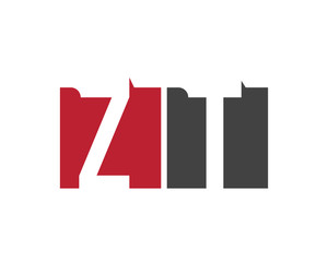 ZT red square letter logo for technology, travel, training, team, tour