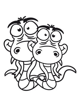 friends team papa child son family couple cartoon comic funny humorous 2 snakes cool