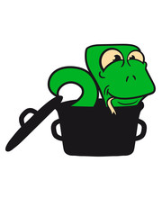 eat cook cooking pot roast delicious comic funny cartoon snake meat