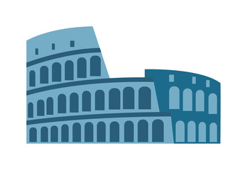 Naklejka premium Coliseum isolated vector illustration.