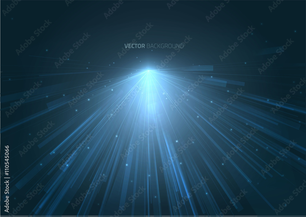 Wall mural abstract geometric technology design element.