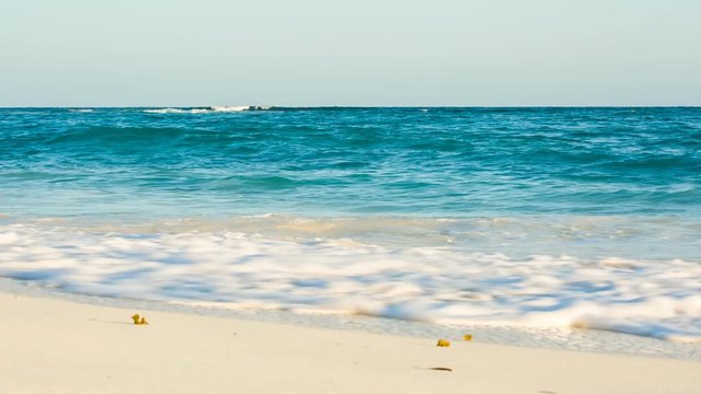 Carribbean beach before sunset