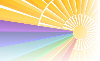 sunshine with rainbow