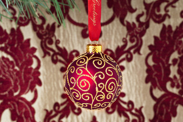 image of red bauble.