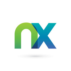 Obraz premium Modern Colorful Letter N X Logo