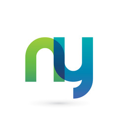 Modern Colorful Letter N Y Logo