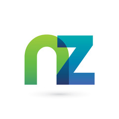 Modern Colorful Letter N Z Logo