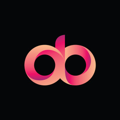 Modern Colorful Letter O B Logo