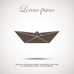 Naklejka premium paper boat icon