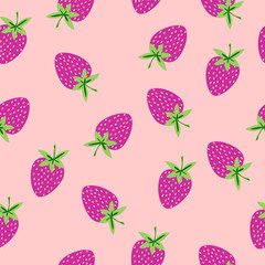 Seamless pattern with strawberries for wallpapers,