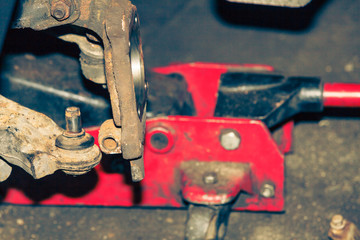 Car jack during work.