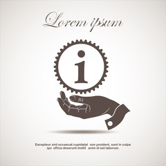 Information sign icon, vector illustration. Flat design style