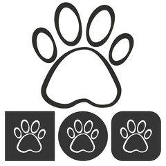 Paw - vector icon.