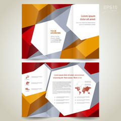 dimensional 3d background brochure design template folder