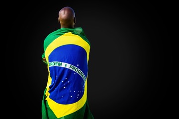 Rear view of brazilian sportsman 