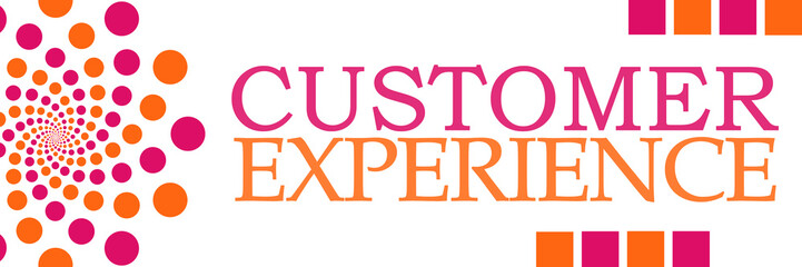 Customer Experience Pink Orange Dots Horizontal 