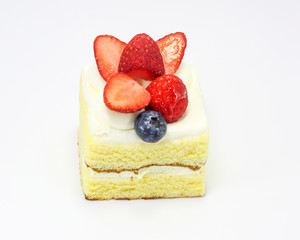 Strawberry Blueberry Vanilla Cream Cake