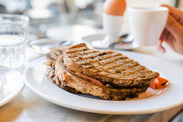 breakfast in the cafe