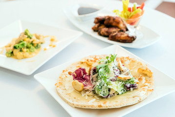 pita with caesar salad