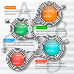 Abstract 3D Paper Infographics