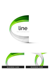 Obraz premium Swirl wavy ribbon, abstract concept