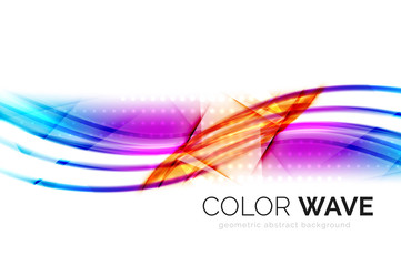 Glossy wave isolated on white background 