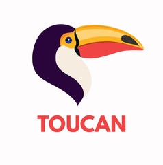 Colored illustration with tropical bird - toucan © moleskostudio