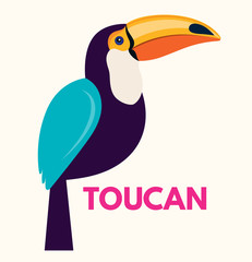 Colored illustration with tropical bird - to © moleskostudio