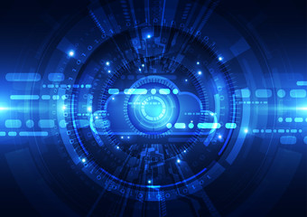 Abstract cloud technology background, vector illustration