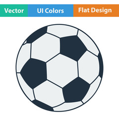 Flat design icon of football ball